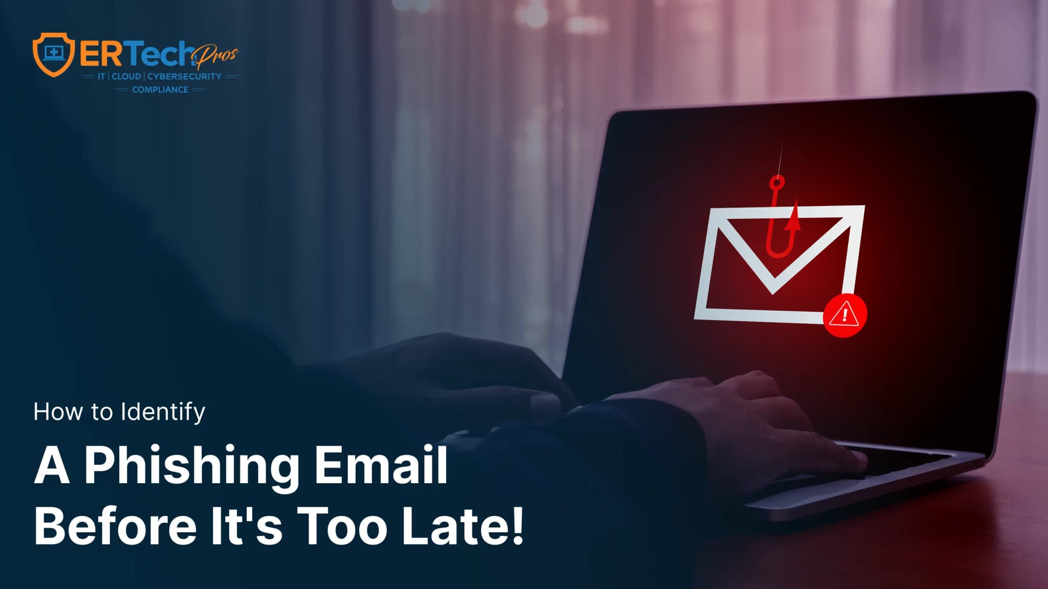 A professional identifying signs of a phishing email on a computer screen